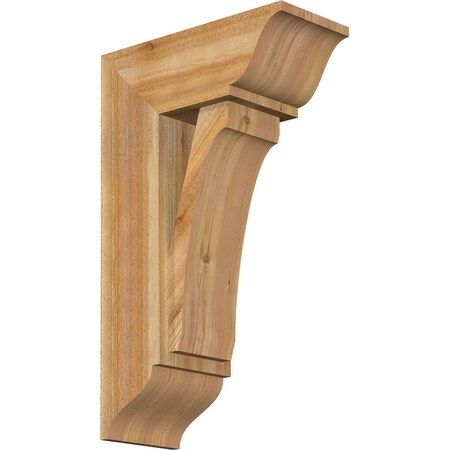 Ekena Millwork Legacy Traditional Rough Sawn Bracket w/ Offset Brace, Western Red Cedar, 8"W x 18"D x 30"H BKT0806X18X30LEC01RWR